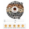 thumbnail image 6 of 15 Inch Round Placemats Set of 6, Haze Blue Brown Non Slip Heat Insulation PP Table Mats, Rustic Farmhouse Dog Paw Vintage Washable Place Mats for Kitchen Dining Party Table Decor, 6 of 7