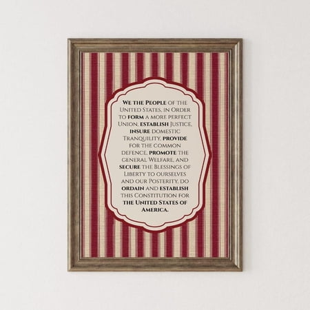 We The People Constitution Wall Art Print With America 250 Classroom Typography Decor