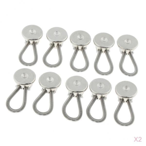 Paquete de 20 Extensores de s de cuello camisero Pantalones elásticos Extensor de botón de cinturo Yuyangstore Extensores de cuello de aleación