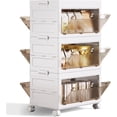 thumbnail image 1 of 3-Tier Stackable Plastic Storage Bins - 67QT Stackable Storage Bins - Closet Organization and Storage, Suitable for Bedroom, Organization and Storage Boxes for Study, 1 of 6