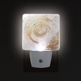 thumbnail image 3 of White and Golden Abstract Night Light LED Dusk to Dawn Auto Sensor Night Lamp Plug-in Nightlight for Bedroom Hallway Kitchen 2 PCs, 3 of 7