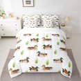thumbnail image 2 of jejeloiu Country Farm Mallard 7-Piece Bedding Comforter Set,White Brown Green King Bedding Sets For Boys Teens Reversible, 2 of 8