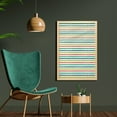 thumbnail image 2 of Retro Wall Art with Frame, Doodle Like Hand Drawn Paralel Lines Hipster Style Striped Pattern Colorful Graphic, Printed Fabric Poster for Bathroom Living Room, 23" x 35", Multicolor, by Ambesonne, 2 of 2