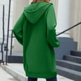 thumbnail image 4 of YDDIAN Women's Zip Up Hoodies Oversized Fleece Long Tunic Sweatshirts Casual Long Sleeve 2025 Fall Hoodie Jacket Coat Green L, 4 of 4