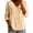 Khaki, variant on Long Sleeve Shirts for Women 2026 Spring Cotton Linen Peter Pan Collar Button Roll Up Sleeve Loose Office Work Blouse Tops