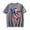Gray, variant on JSheng Men's Casual Tops Fashion Male Independence Day Printed Round Neck Short Sleeved Loose T-shirt Top Black L