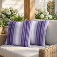 thumbnail image 3 of 26x26 Pillow Covers Set of 2, Purple Ombre Stripe Square Throw Pillow Covers for Couch/Sofa/Living Room, Farmhouse Simple Striped Decorative Soft Pillowcases for Couch Throw Pillows, 3 of 9