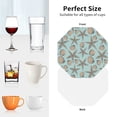 thumbnail image 5 of Leather Coasters with Heat-resistant for Drinks, Khaki Shell -标题2 Octagon, 5 of 5