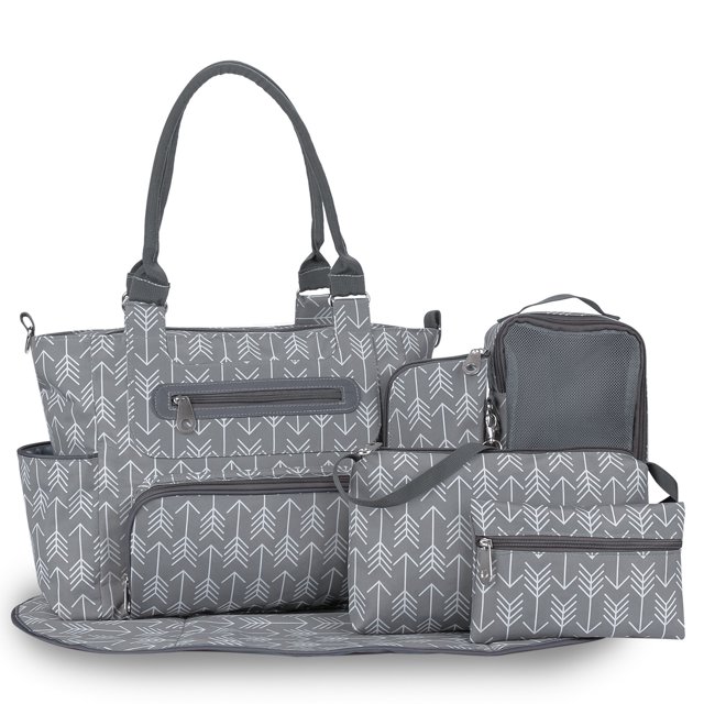 SPEKSEE Versatile Large Capacity Mommy Bag Diaper Tote with Multiple Accessories for Outdoor Use