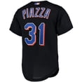 thumbnail image 3 of Men's Mitchell & Ness Mike Piazza Black New York Mets Cooperstown Collection Mesh Batting Practice Button-Up Jersey, 3 of 3