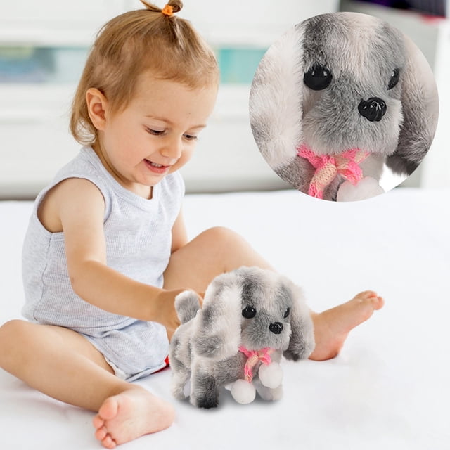 Chiot Robot Milow, Milow - Mon Chiot Robot Réaliste, Chiot Robot Milow Réaliste, Chiot en Peluche Interactif Électronique - Marche, Aboie, Remue la Queue, Chiot Robot Milow pour Enfants