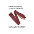 thumbnail image 4 of Cinturones Obi para Mujeres Talla Grande INSPIRE CHIC, Cinturón Anudado de Autoajuste, Cinturón Ancho para Vestidos Color Rojo Vino 37.40-40.16, 4 of 6