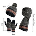 thumbnail image 2 of Gorro de punto 3 en 1, bufanda para guantes para hombres y mujeres, conjunto de invierno, gorro de invierno, bufanda para hombres y mujeres, guantes para pantalla táctil, 2 of 5