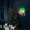 thumbnail image 3 of Christmas Neon Sign USB Powered Tree Santa Claus Snowflake Sock Reindeer Bell Gift Led Light for Christmas Decoration Party Events LED Light for Indoor Decor Kids Room Home (Cute Reindeer), 3 of 6