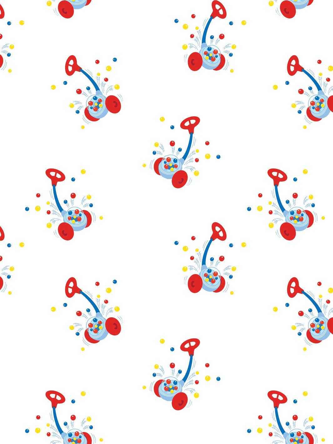 Corn Popper Removable Vinyl Wallpaper By Fisher-Price - White