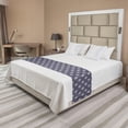 thumbnail image 1 of Floral Bed Runner, Repetitive Simplistic Rustic Sunflower Exotic Petals Illustration, Decorative Accent Bedding Scarf for Hotels Homes and Guestrooms, Queen, Purpleblue and Off White, by Ambesonne, 1 of 2