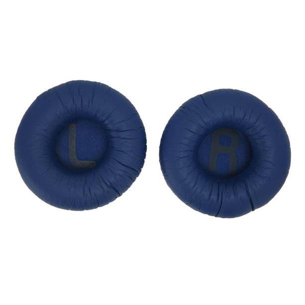Almohadillas de repuesto para los oídos, cuero proteico, espuma viscoelástica, aislamiento de ruido, para T450 T450bt Tune600 T500bt, azul