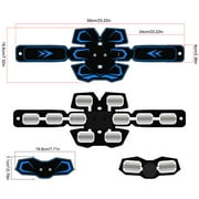 2 Sets EMS Electric Smart Trainer Belt USB Rechargeable Electric Body Slimming Massager for Abdomen/Arm/Leg Home Office Exercise