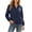 Navy, variant on Hooded Jacket for Women Sun Protection Full Zip Up Loose Casual Sports Travel Vacation Workout Long Sleeve High Neck Smocked Cuffs Zipper Pockets Solid Basic Jacket, Navy S