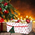 thumbnail image 4 of Wovilon Christmas Storage Basket, Candy Basket Christmas Storage Bin Christmas Storage Cubes Xmas Fabric Bins, 14.1" x 10.2" x 5.9", 4 of 6