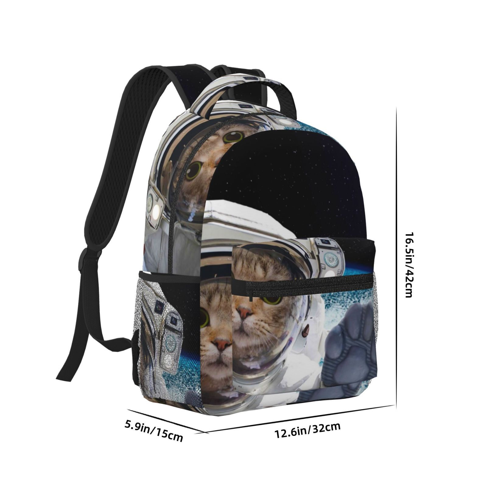 Xecao Cat Astronaut Travel Backpack: A spacious, stylish computer backpack ideal for men and women, perfect for college, school, or daily travels