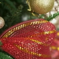 thumbnail image 6 of 1Rolls Mesh Ribbon Gold Deco Mesh Ribbon 10 Inch Wide Golden Mesh Ribbon for Christmas Tree Metallic Mesh Roll Decorative Mesh Ribbon for Wreaths Garland Swag Basket Craft Supplies (30 Feet), 6 of 9
