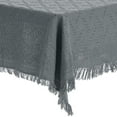 thumbnail image 4 of Unique Bargains Rectangle Cotton Linen Table Cover with Tassels for Dining Table Dark Grey 51"x71", 4 of 5