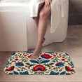 thumbnail image 4 of 1pc Floral Pattern Absorbent Non-Slip Bathroom Thickened Flannel Rug Decor,Soft,Quick Drying,Suitable For Indoor/outdoor Use,Bathrooms,Bedrooms,Kitchens,Terrace,Laundry Rooms,16"x24", 4 of 9