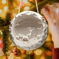 thumbnail image 1 of Round Acrylic Christmas Decorations Reindeer Hanging Sign Festive Wall Decorations, 1 of 6