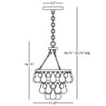 thumbnail image 2 of Elegant Polished Nickel Pendant Light with Clear Glass Drops - 14.75 Height, E12 Socket, UL Listed for Indoor Use, 2 of 2