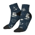 thumbnail image 3 of Salouo Vintage Marine Pattern Unisex Middle Tube Socks,Middle-Finger Knee High Socks Over The Calf Tube Stocking Crew Stockings for Women and Men Tube Socks, 3 of 8
