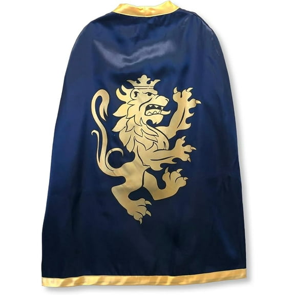 Liontouch - Noble Knight Cape, Blue | Age 3-8 Years - One Size | Medieval Pretend Play Cloak
