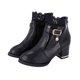 thumbnail image 4 of NECHOLOGY Botas Mujer Adulto Femenino Zapatos Botines de mujer Zapatos de invierno Botas de mujer Botines cortos Cordón Cuero Otoño Vintage Botas de mujer (Black, 8.5), 4 of 6