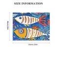 thumbnail image 2 of FCXZI Fish Colorful Whimsical Canvas Wall Decor for Bedroom Kitchen Bathroom, Ready To Hang Home Art Decor 20x16in, 2 of 6