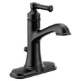 thumbnail image 4 of MOEN 6803BL Dartmoor One-Handle One-Hole Bathroom Faucet with Drain Kit Included in Matte Black, 4 of 5