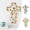 Mix 2pc, variant on Cross Decal, Watercolor Floral Easter Decorations Window Clings for Glass Window, Floral Cross Decal, Botanical Flower Holiday Refrigerator Stickers, for Door Wall Room Window (Purple 1pc)