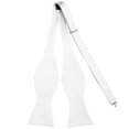 thumbnail image 2 of PenSee Mens Exquisite Woven Silk Self Bowtie Solid Plain Bowties (White), 2 of 4