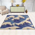 thumbnail image 2 of Yayeee Area Rugs for Living Room 5.2'x4' Indoor Non Slip Washable Bedroom Carpet, Blue Wave Pattern, 2 of 5
