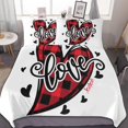 thumbnail image 1 of HAHDAXIA Love Bedding Solid Comforter Set for All Seasons,3 Pieces(1 Comforter+2 Pillowcases),Soft Microfiber Bedding Set Full(79"x90"), 1 of 7