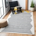 thumbnail image 2 of SAFAVIEH Montauk Amadine Striped Cotton Area Rug, Ivory/Black, 4' x 6', 2 of 13