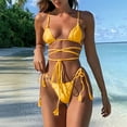 thumbnail image 3 of "Gubotare Bikinis For Women Push Up Women's Cutout One Shoulder Bikini Underwire Padded Bathing Suit Cheeky Thong Brazilian Swimsuit,D L", 3 of 4