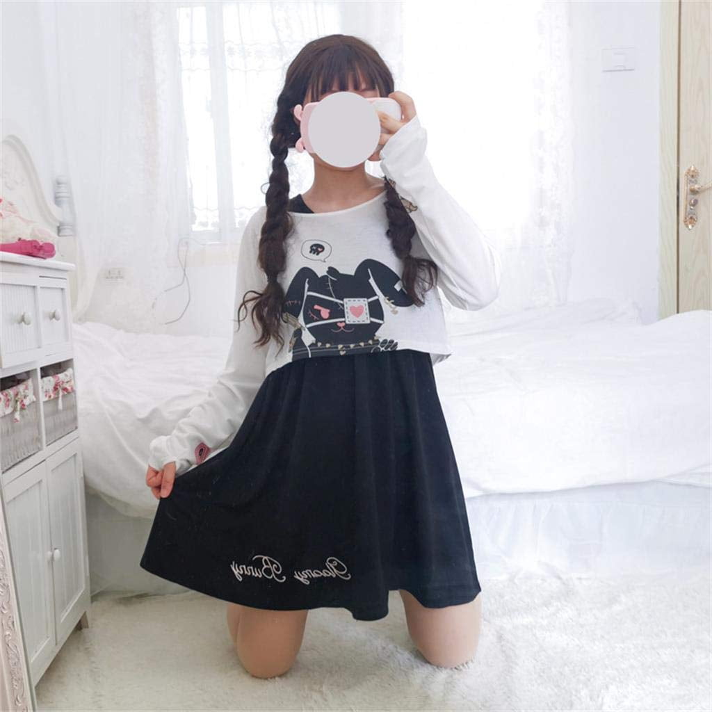  Cute Dress for Teens Girl Two Piece Set Bunny Prints