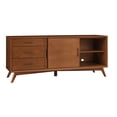 thumbnail image 4 of Flynn 64" Wide TV Console-- Solid Wood Construction, Mid Century Design, Acorn Finish., 4 of 10