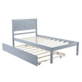 thumbnail image 3 of ENYOPRO Twin Bed with Trundle, Wood Twin Platform Bed with Headboard and Footboard, Captains Bed for Bedroom Small Living Space, Daybed with Trundle for Boys Girls, No Box Spring Needed - Gray, K4057, 3 of 9