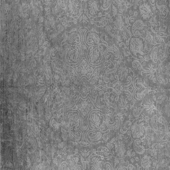 Ahgly Company Indoor Square Oriental Gray Industrial Area Rugs, 6' Square