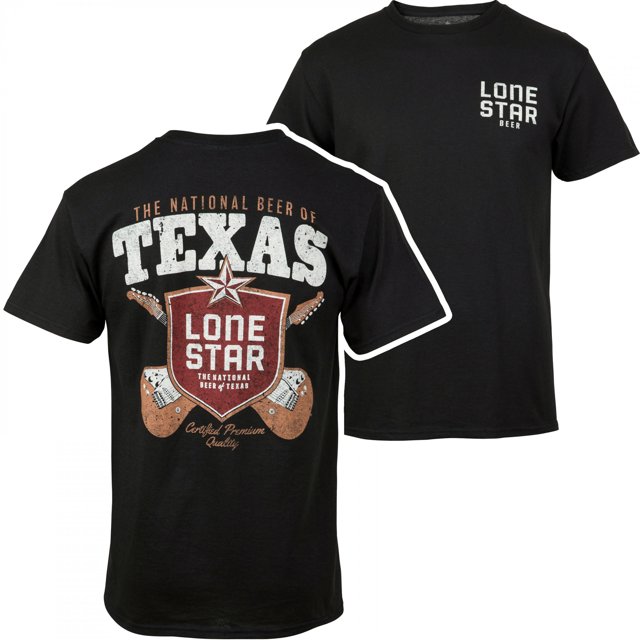 Lone Star Beer Texas Tunes Front and Back Print T-Shirt-Large