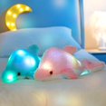thumbnail image 7 of 18 inch Light up Dolphin Stuffed Animal, Night Light Colorful Glowing Dolphin Soft LED Plush Toys Gift for Kids on Christmas Birthday Festivals(Pink), 7 of 7