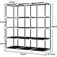 thumbnail image 4 of Portable Closet 51 Inch Wardrobe Closet For Hanging Clothes With 2 Hanging Rods 8 Storage Organizer Shelves For Bedroom Durable And Easy To Assemble Black, 4 of 7
