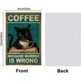 thumbnail image 2 of 1pc Cat Book Coffee Metal Tin Sign Funny Cat Tin Sign Retro Metal Poster Vintage Funny Art Sign for Home Office Restaurants Cafes Bars Pub Man Cave Wall Decor Plaque Sign, 2 of 8