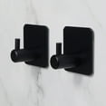 thumbnail image 5 of Adhesive Black Hooks Rope Towel Hanger Super Powerful Stick On Hooks for Home Kitchen Bathroom Heavy Duty Wall Mount Coat Hanging Rack - (4 Pack), 5 of 7